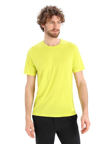 Pánské Tričko Icebreaker Merino Tech Lite II Krátké Sleeve Tee Žluté | CZ 1783SGLO